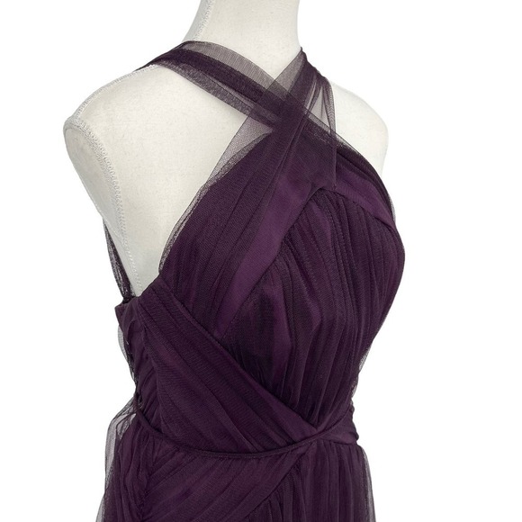 Vintage Formal Gown Jim Hjelm Occasions Purple Tulle‎ Dress Size 4 - Picture 3 of 16